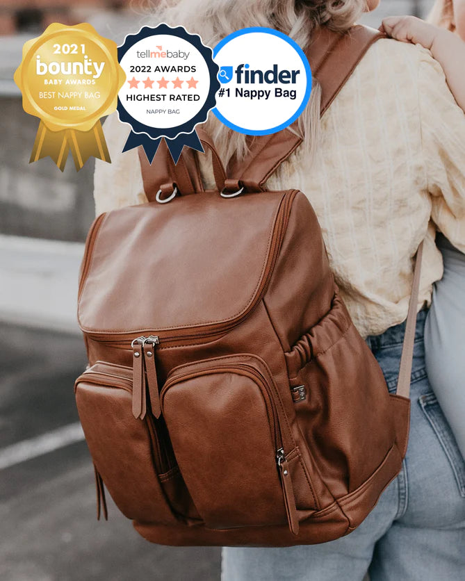 Tan nappy backpack sale