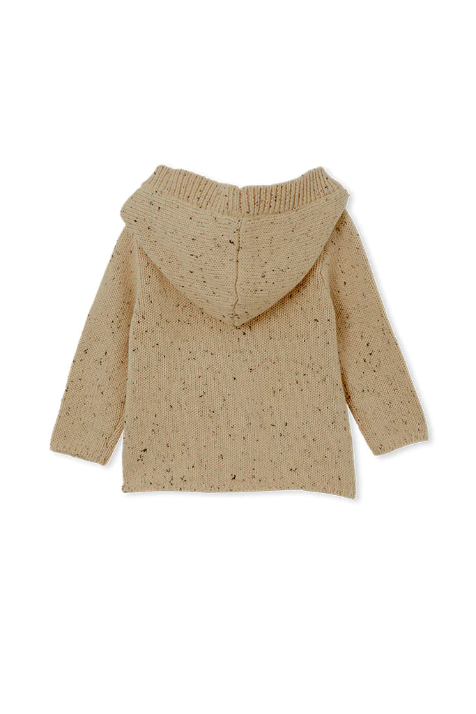 Milky Baby Knit Hooded Jacket