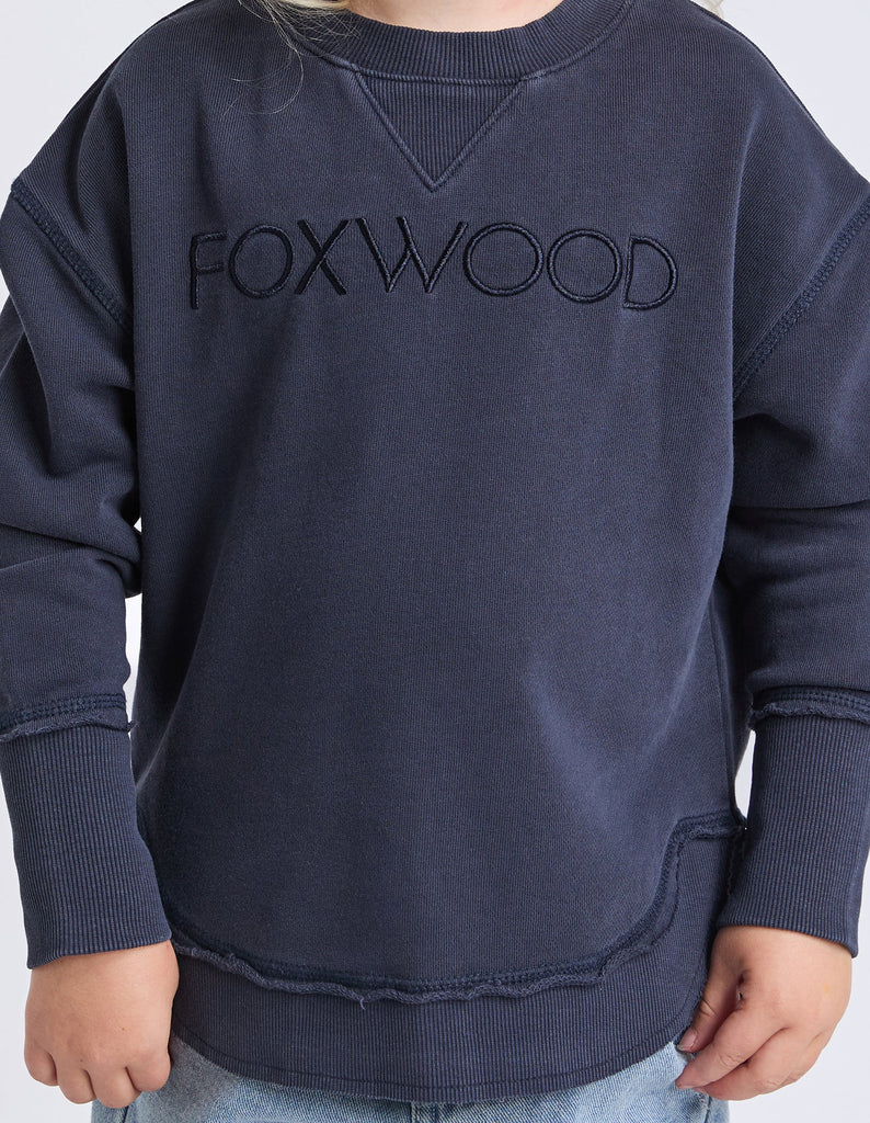 Foxwood Girls Simplified Crew - Navy