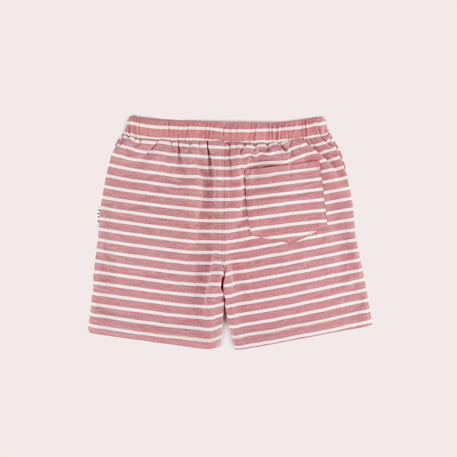 Olive and The Captain Relaxed Mid Shorts - Coral Stripe
