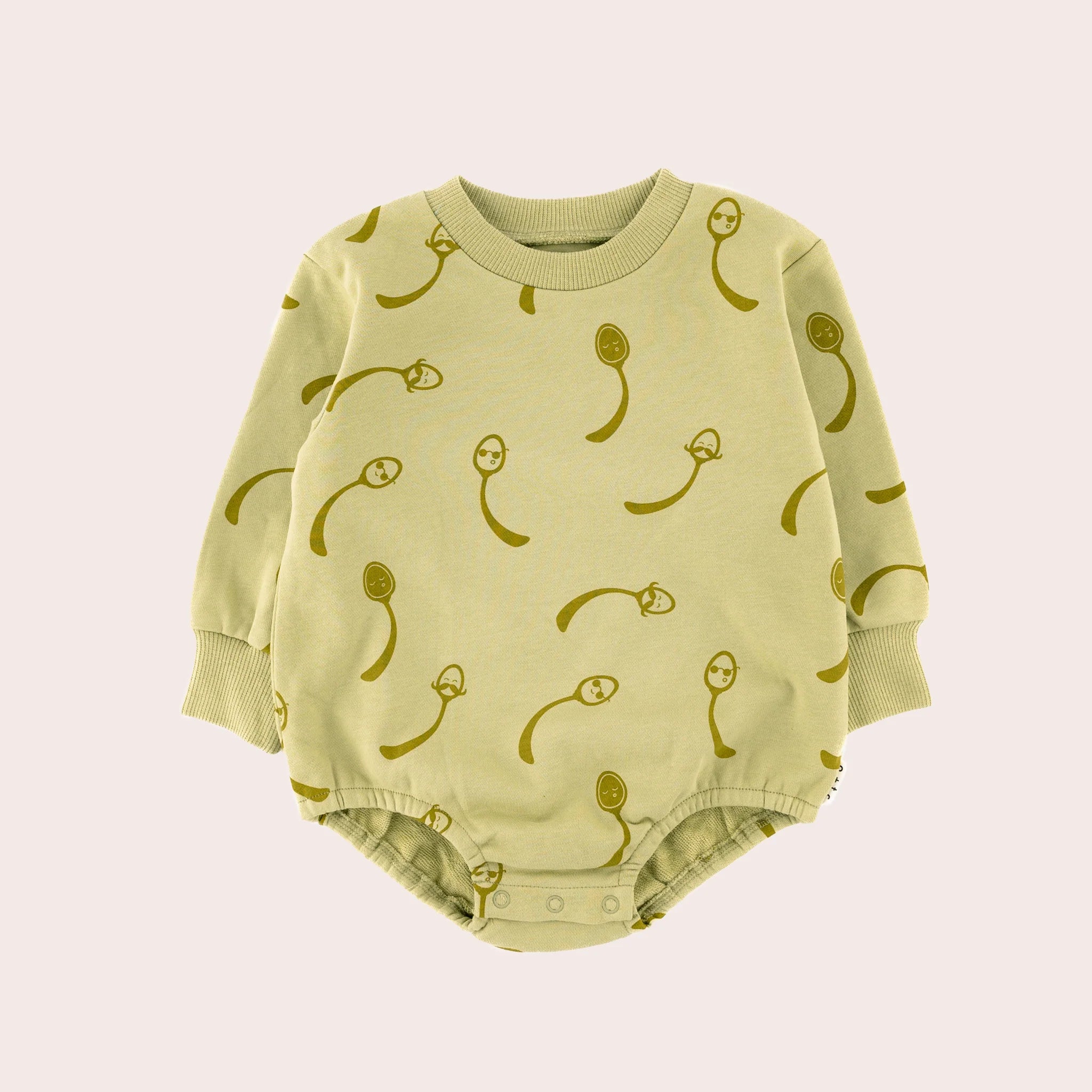 Olive and The Captain Superpowers Sweater Romper - Celery
