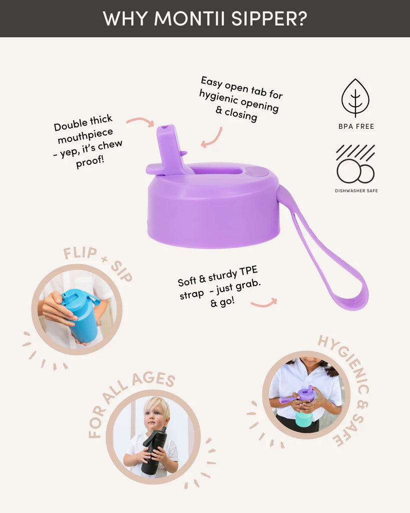 Montii 700ml Drink Bottle Sipper - Floss/Dusk