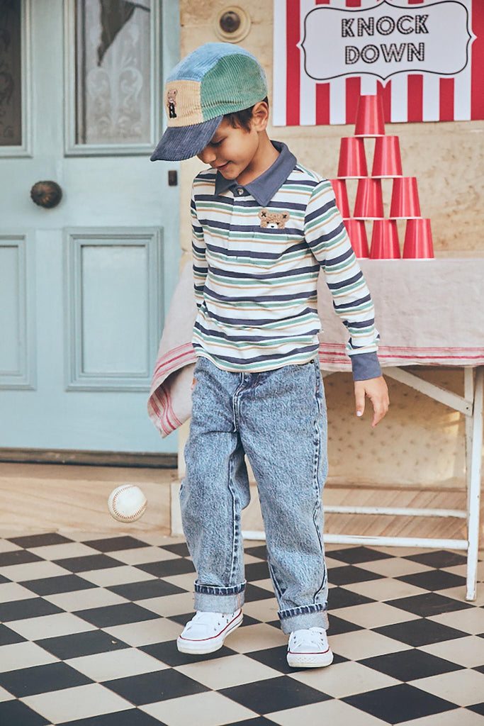 Huxbaby Multi Stripe Hiding Hux Polo