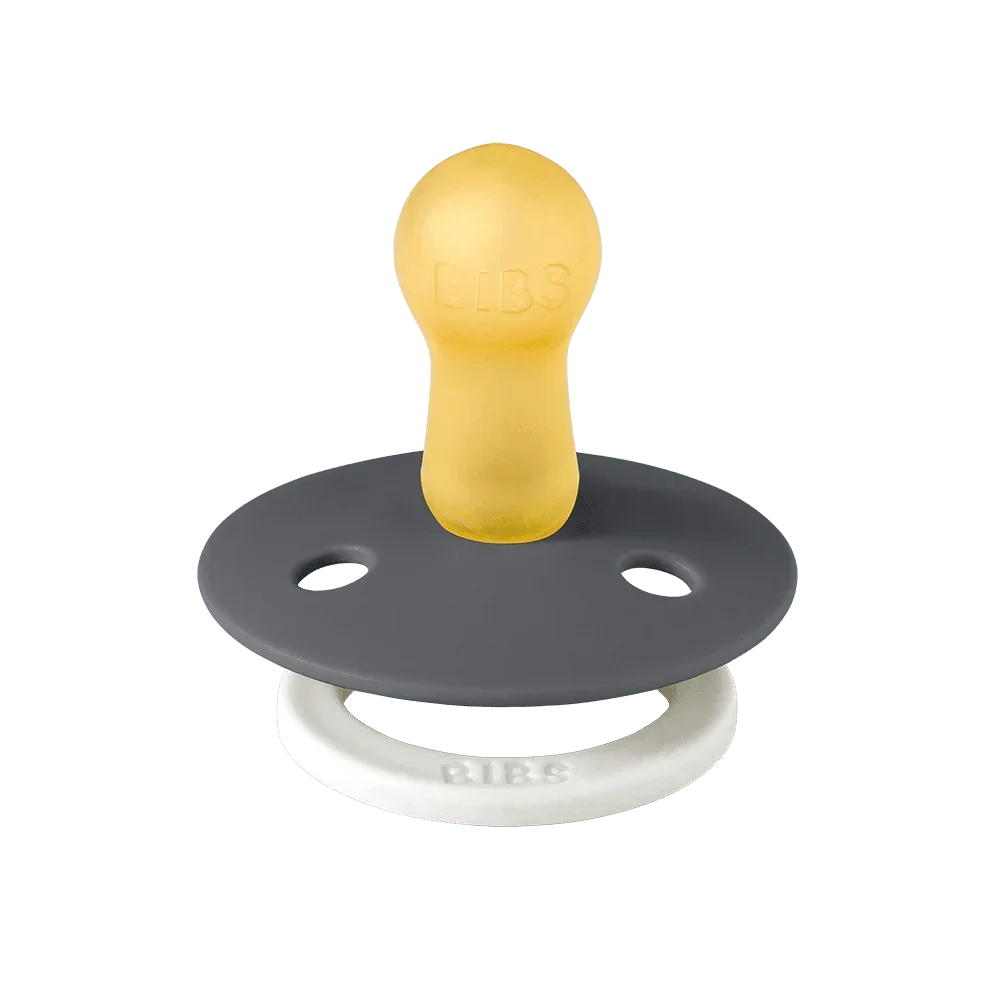 Bibs Pacifier 2 pack - Iron/Baby Blue Night Glow