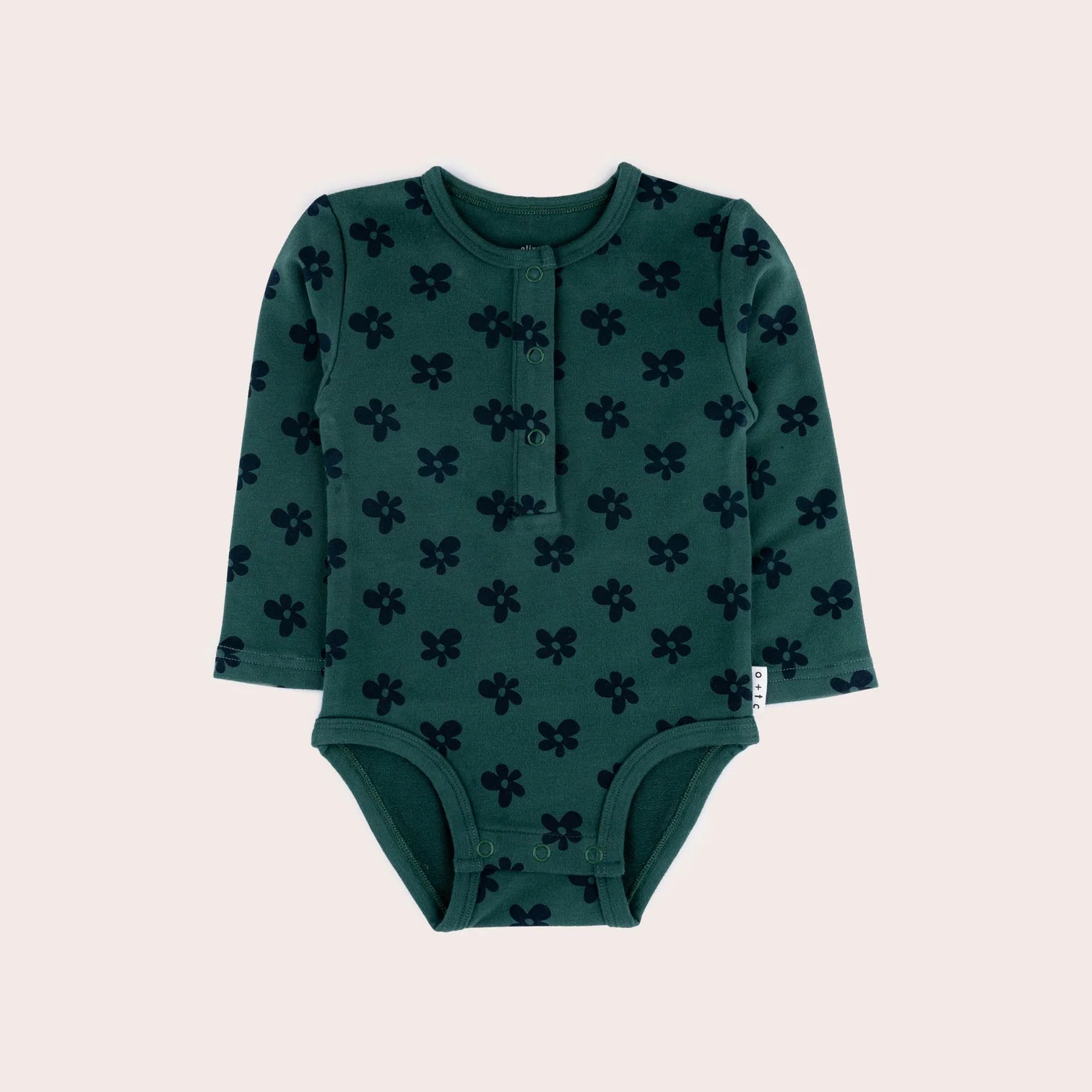 Olive and The Captain Flower Long Sleeve Bodysuit - Night Meadow