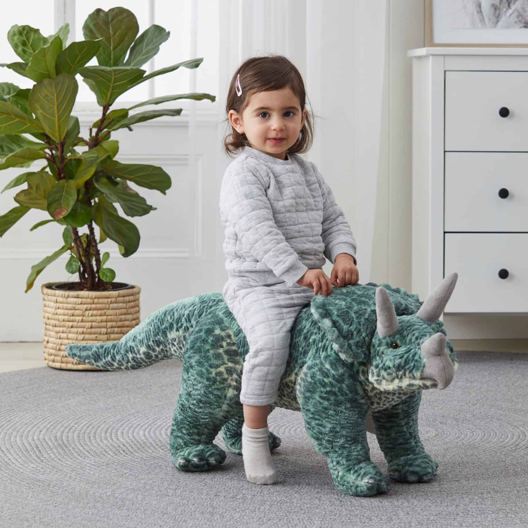 Jiggle & Giggle Large Standing Dino Triceratops