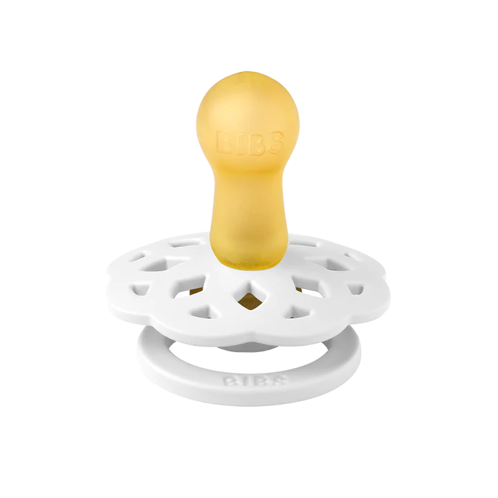 Bibs Boheme Pacifier - White/Sunshine