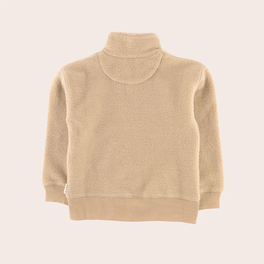 Olive and The Captain Fleeced Zip Pullover - Ecru