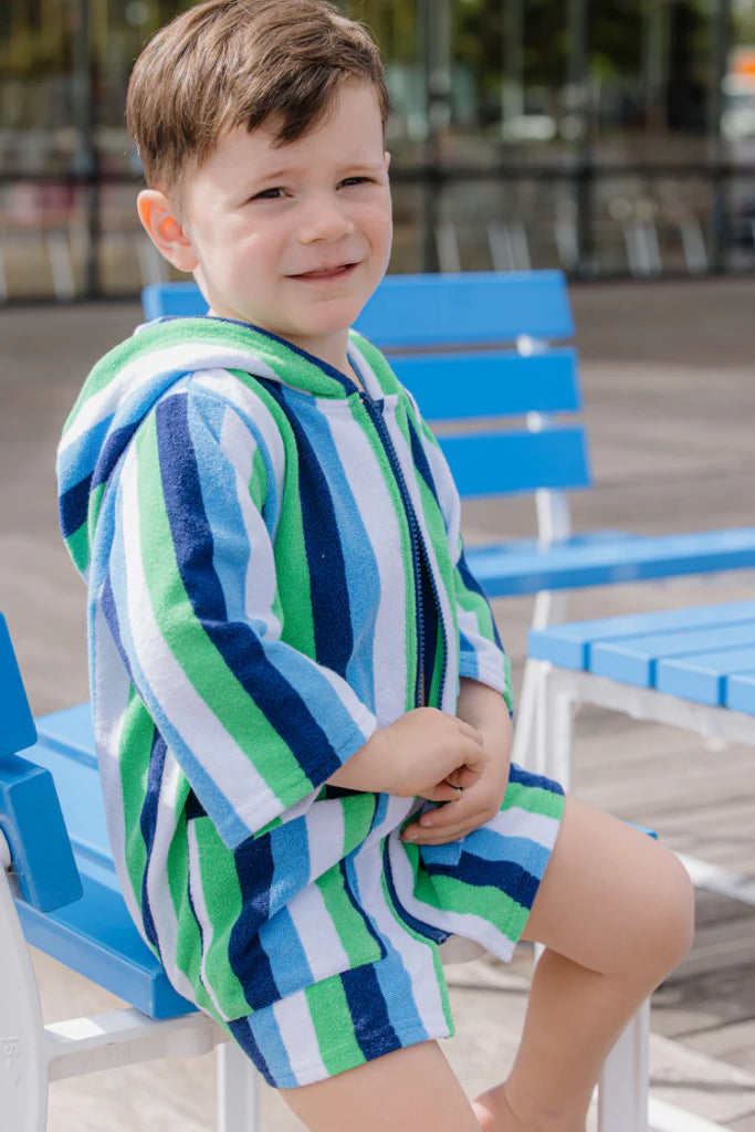 Milky Clothing Stripe Terry Towelling Cover Up