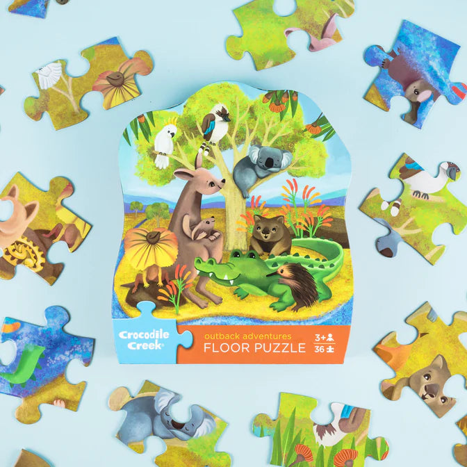 Crocodile Creek 36 pc Classic Floor Puzzle - Outback Adventures
