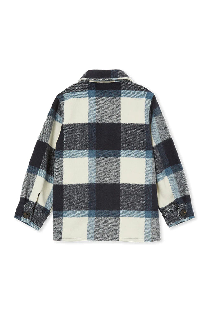 Milky Blue Check Overshirt