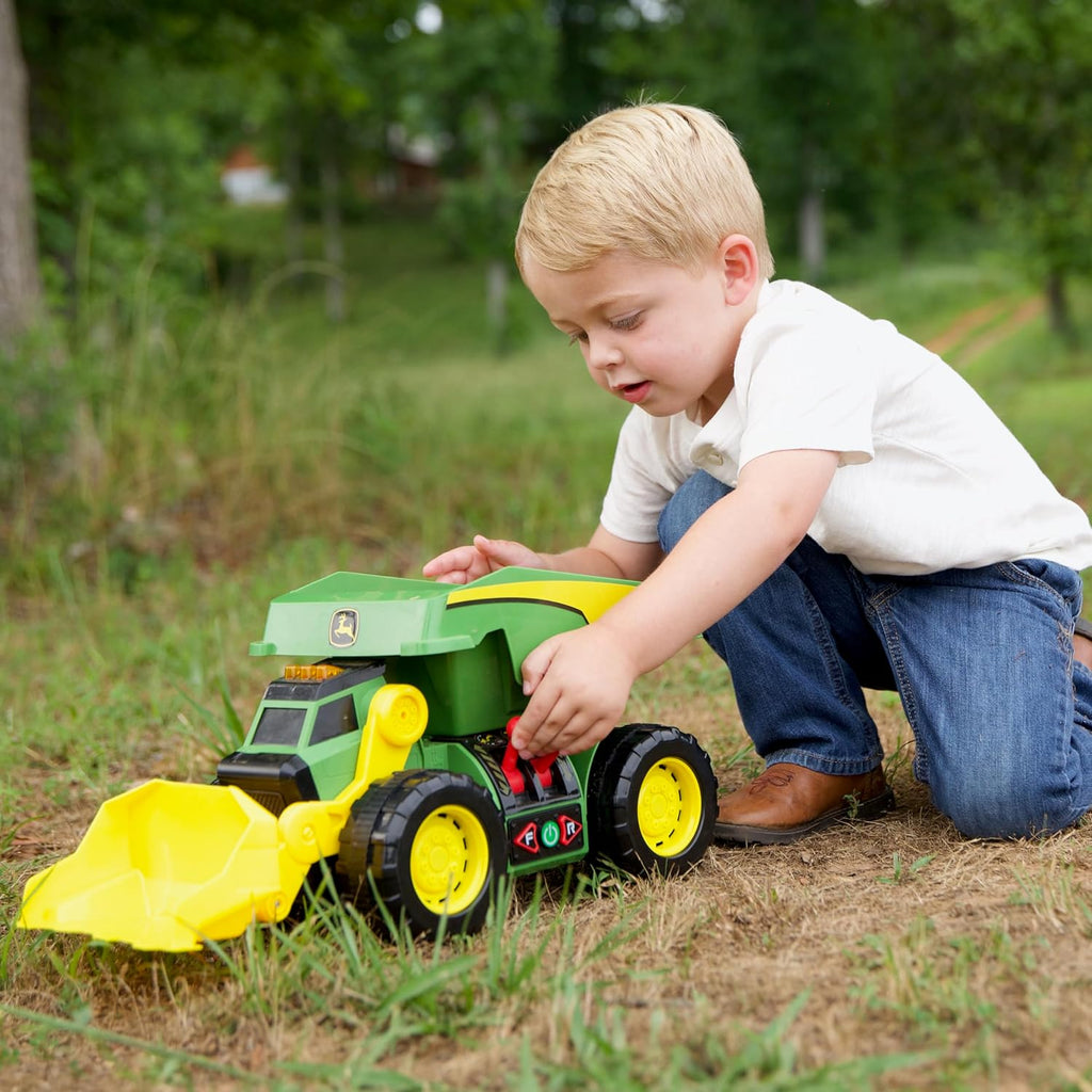 John Deere Toys John Deere 46cm Motorised Lights & Sounds 2-n-1 Dig & Dump Rig
