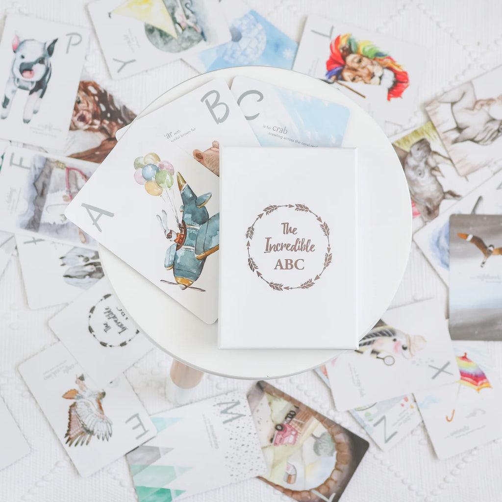 Adored Illustrations The Incredible ABC Flash Cards