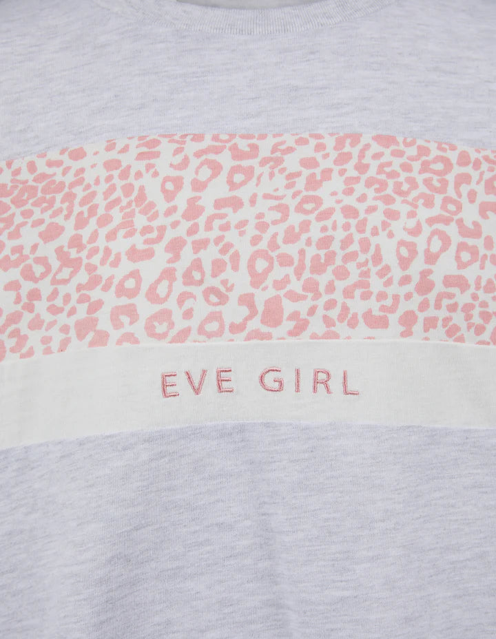 Eve Girl Base Panelled L/S Tee - Grey