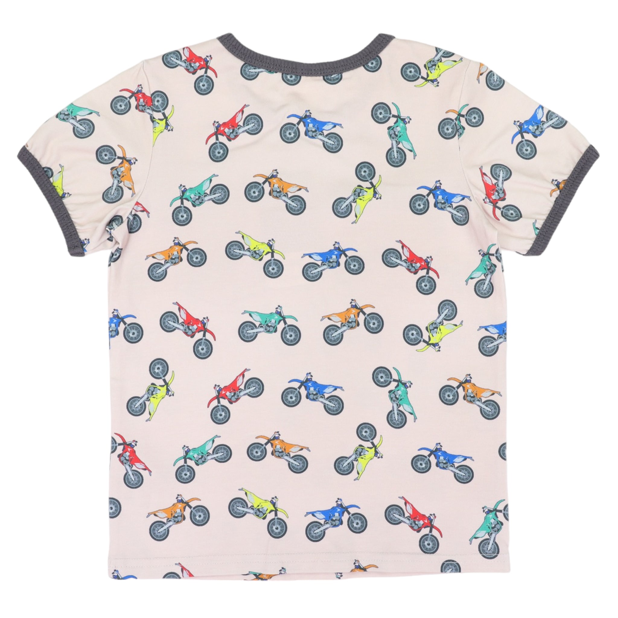 Korango Motor Bike Print Pocket Tee - Tapioca