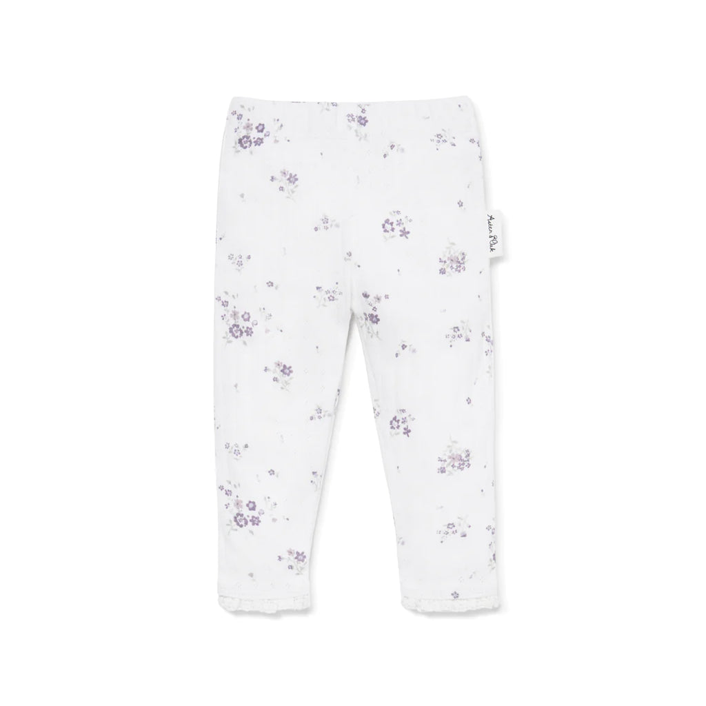 Aster & Oak Grace Floral Leggings - White