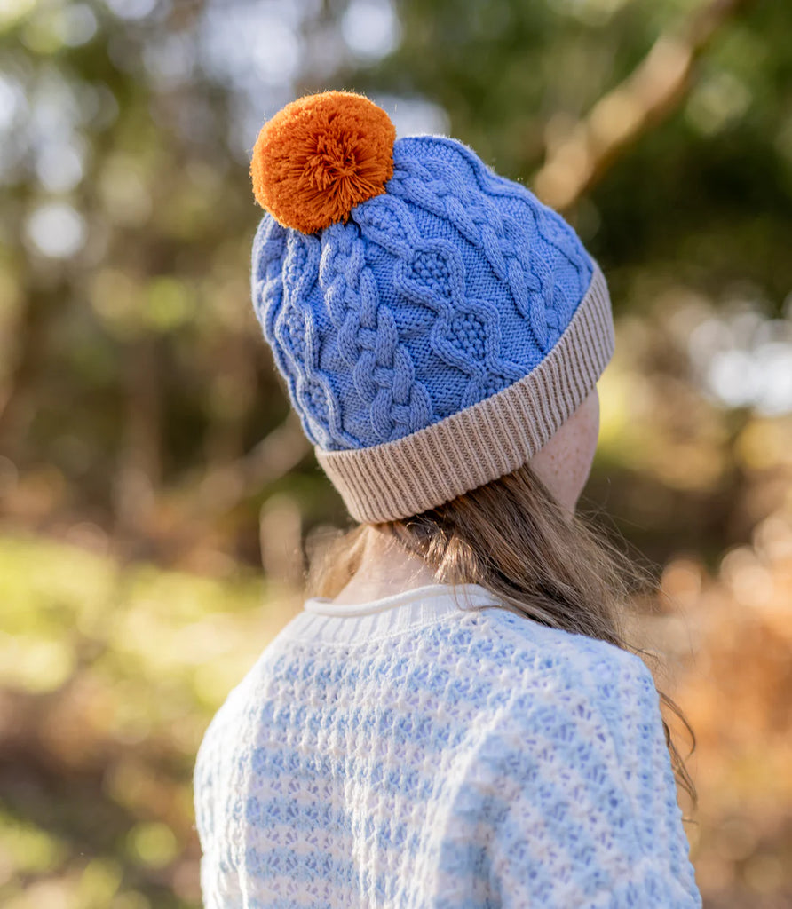 Acorn Kids August Merino Beanie - Light Blue