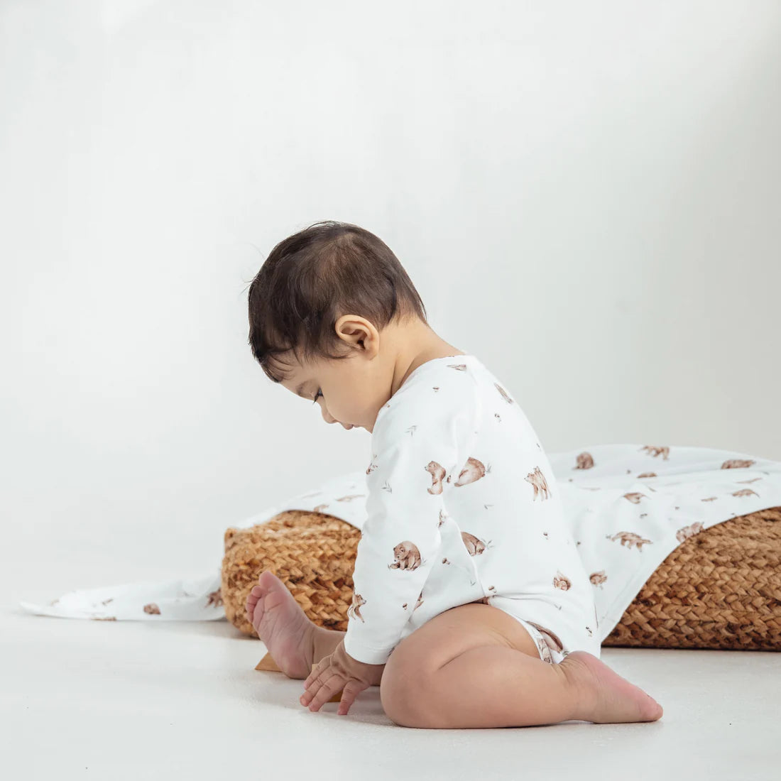 Aster & Oak Little Bear AOP Onesie