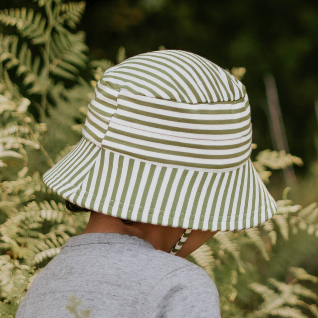 Bedhead Hats Classic Bucket Sun Hat - Khaki Stripe
