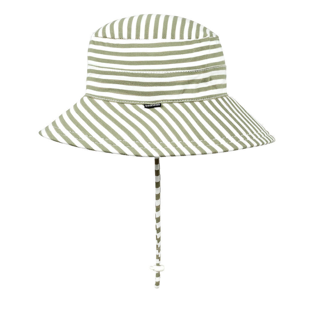 Bedhead Hats Classic Bucket Sun Hat - Khaki Stripe