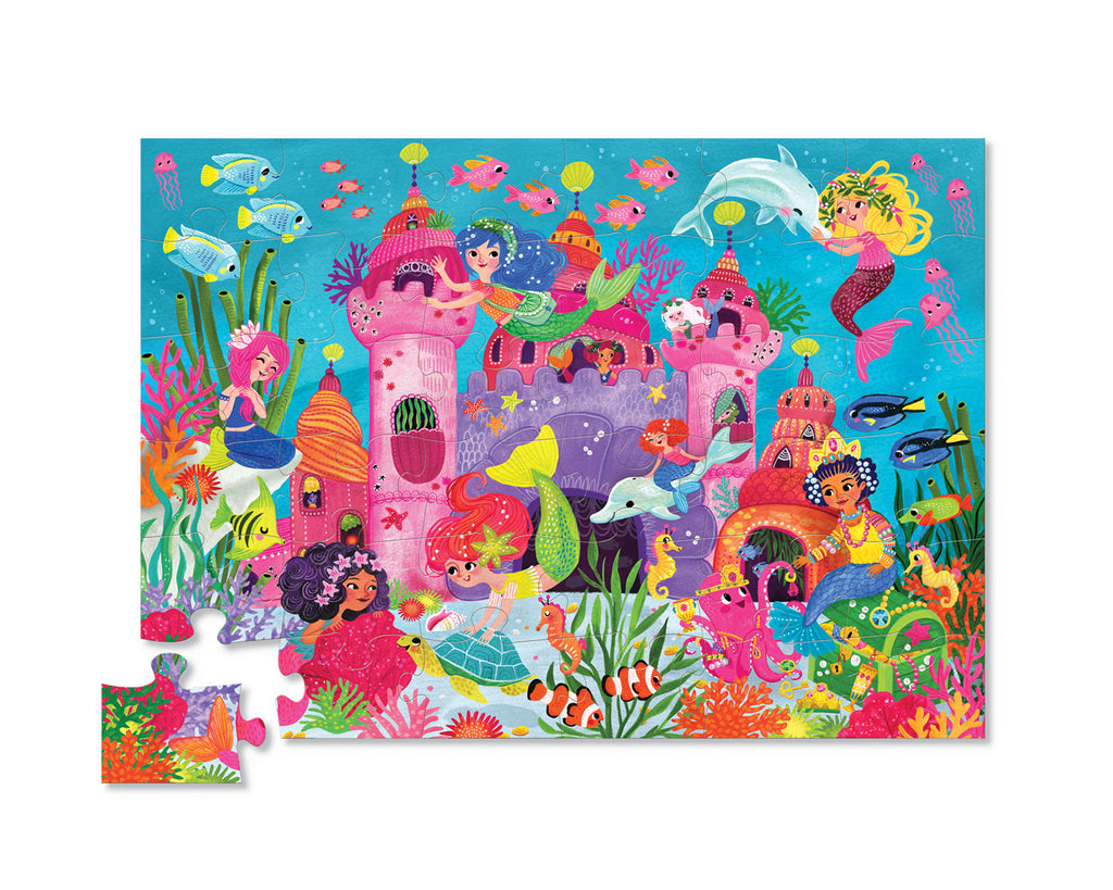 Crocodile Creek Classic Floor Puzzle 36 pc - Mermaid Palace