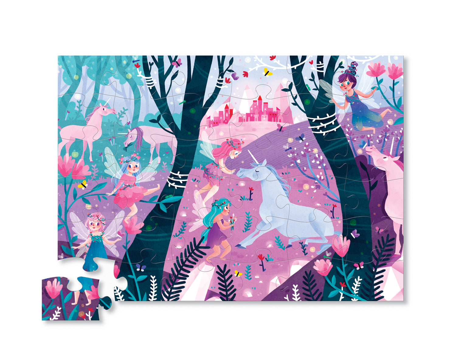 Crocodile Creek Classic Floor Puzzle 36 pc - Unicorn Forest