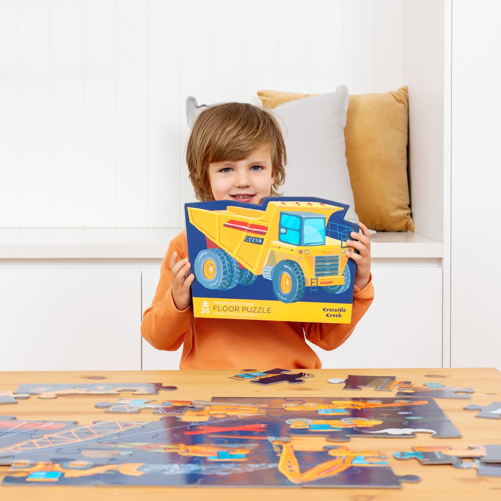 Crocodile Creek Classic Floor Puzzle - 36 pc - Construction Zone