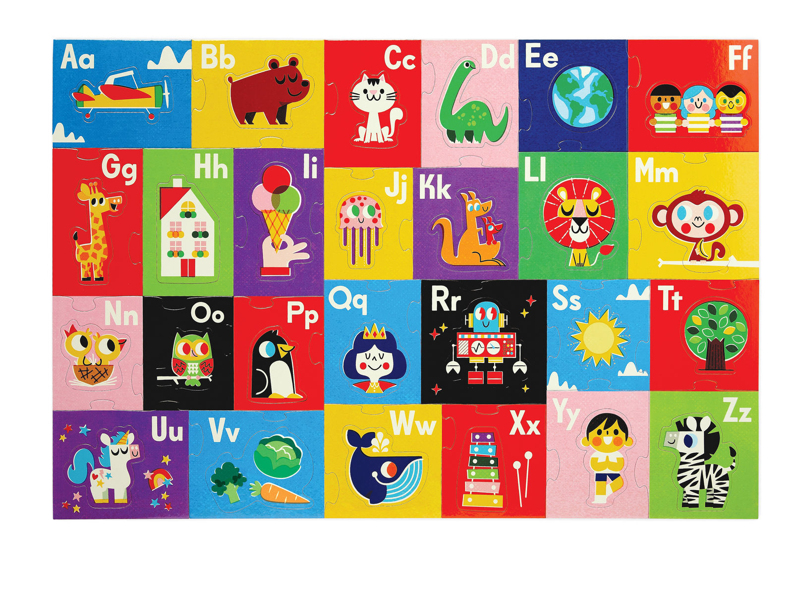 Crocodile Creek Let's Learn Puzzle 52 pc - Kids World ABC
