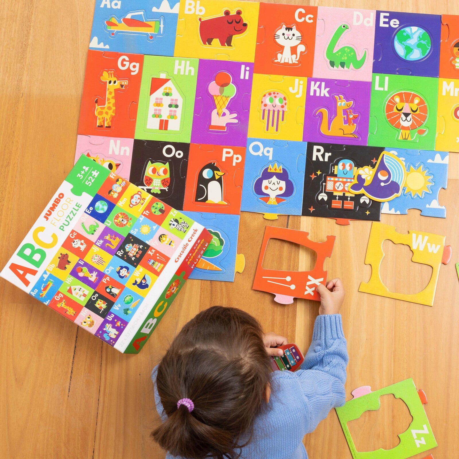 Crocodile Creek Let's Learn Puzzle 52 pc - Kids World ABC