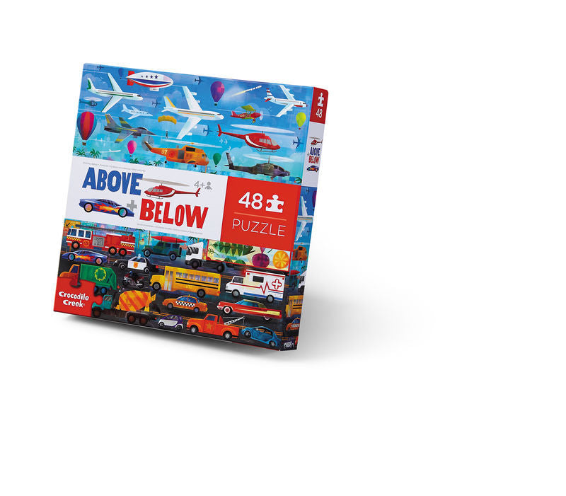 Crocodile Creek Above & Below Puzzle 48 pc- Things that Go