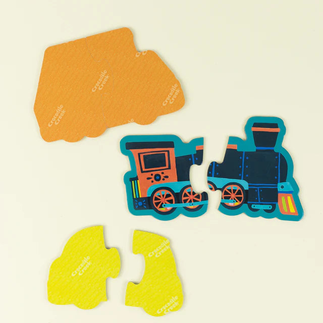Crocodile Creek Lets Begin Puzzle 2pc - Vehicles