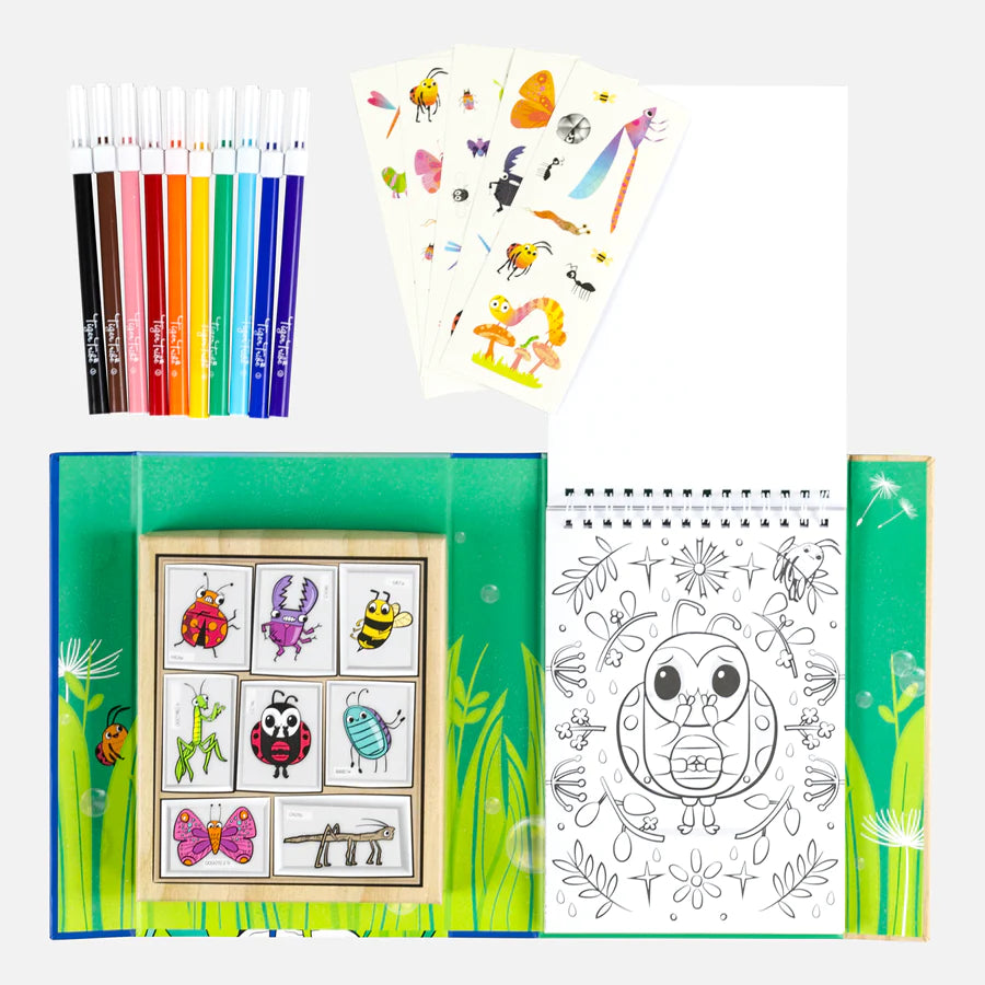 Tiger Tribe Colouring Set - Backyard Bugs