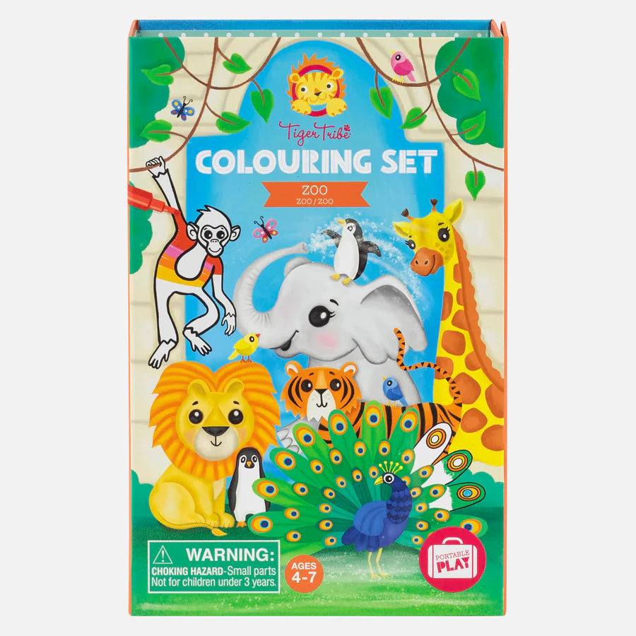 Tiger Tribe Colouring Set - Zoo