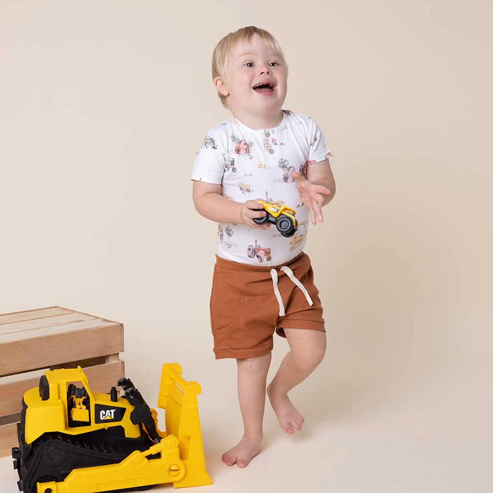 Snuggle Hunny Organic Shorts - Biscuit