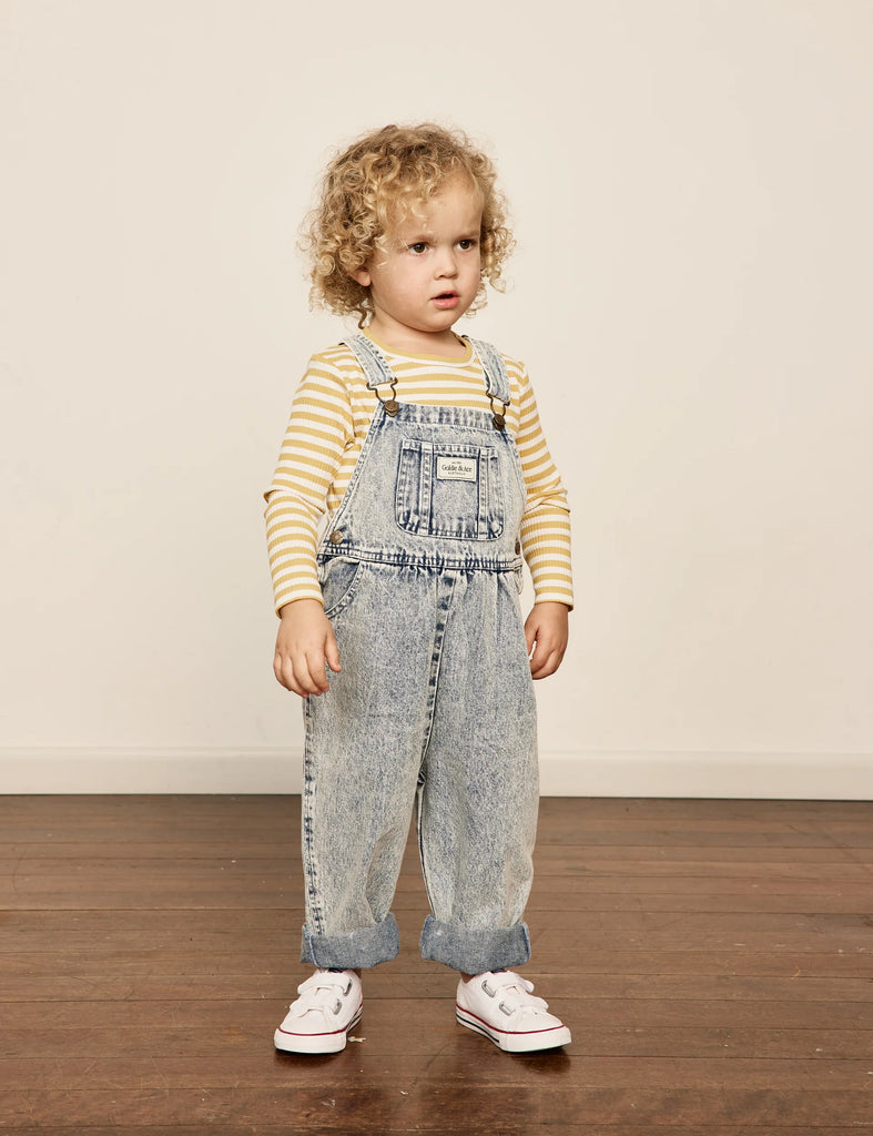 Goldie + Ace Austin Vintage Denim Overalls - Light Denim