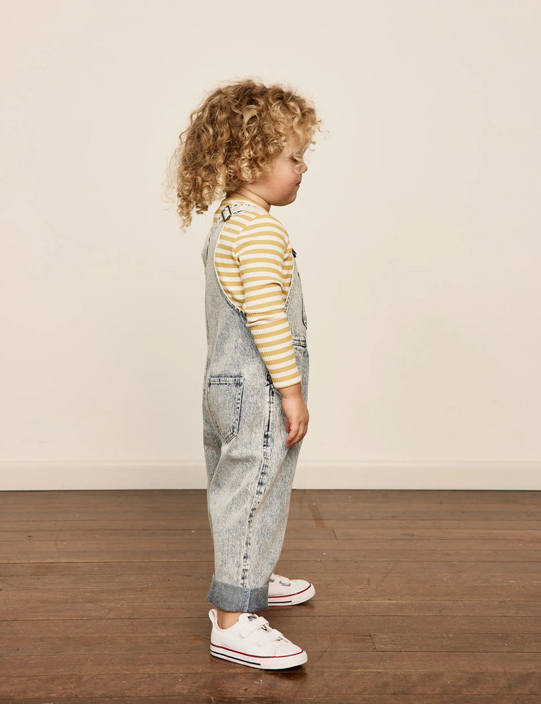 Goldie + Ace Austin Vintage Denim Overalls - Light Denim