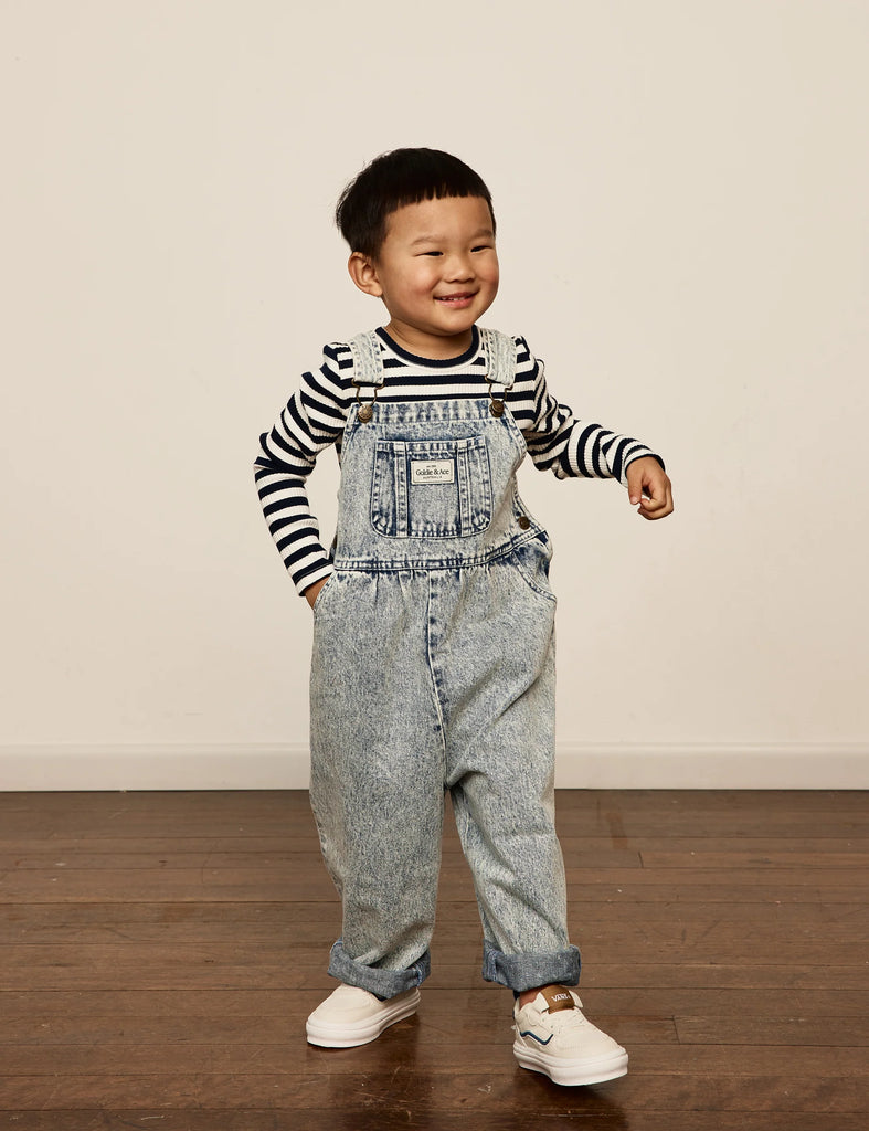 Goldie + Ace Austin Vintage Denim Overalls - Light Denim