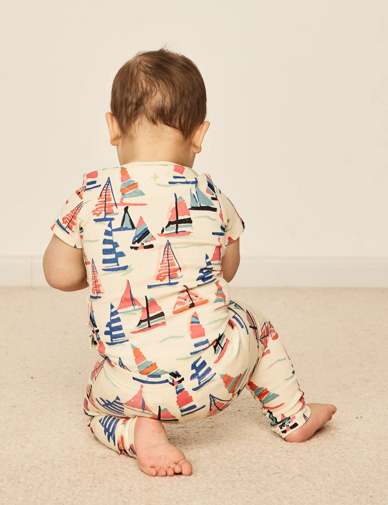 Goldie + Ace On The Bay Short Sleeve Bodysuit - Vanilla