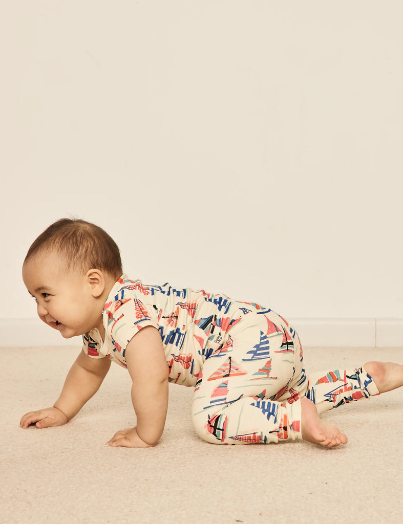 Goldie + Ace On The Bay Short Sleeve Bodysuit - Vanilla
