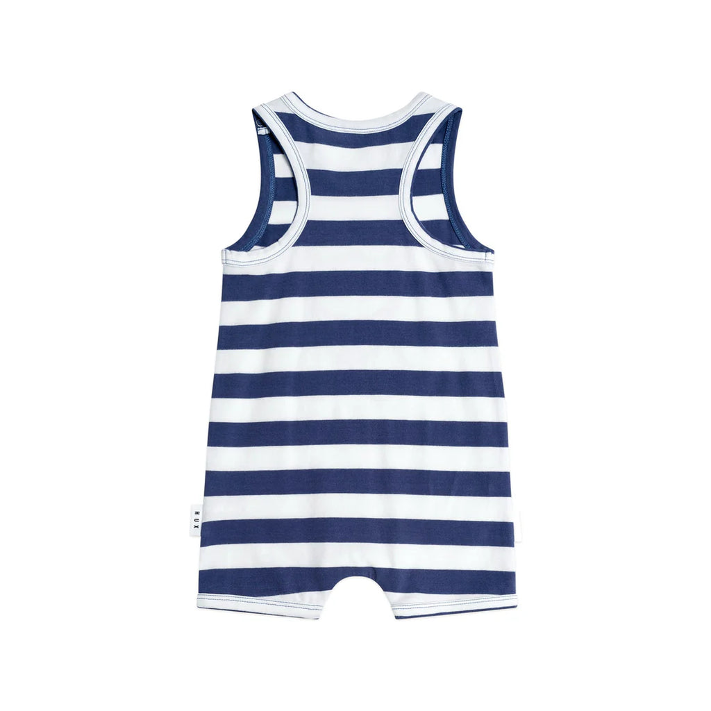 Huxbaby Pilot Huxbear Romper - French Navy/Almond Milk