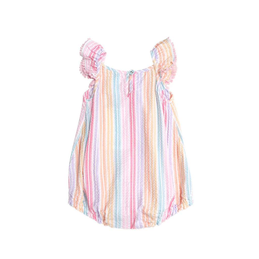 Huxbaby Rainbow Stripe Frill Playsuit - Multi