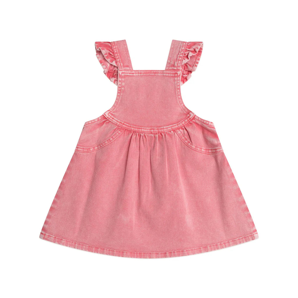 Huxbaby Cherry Heart Vintage Pinafore Dress - Apricot
