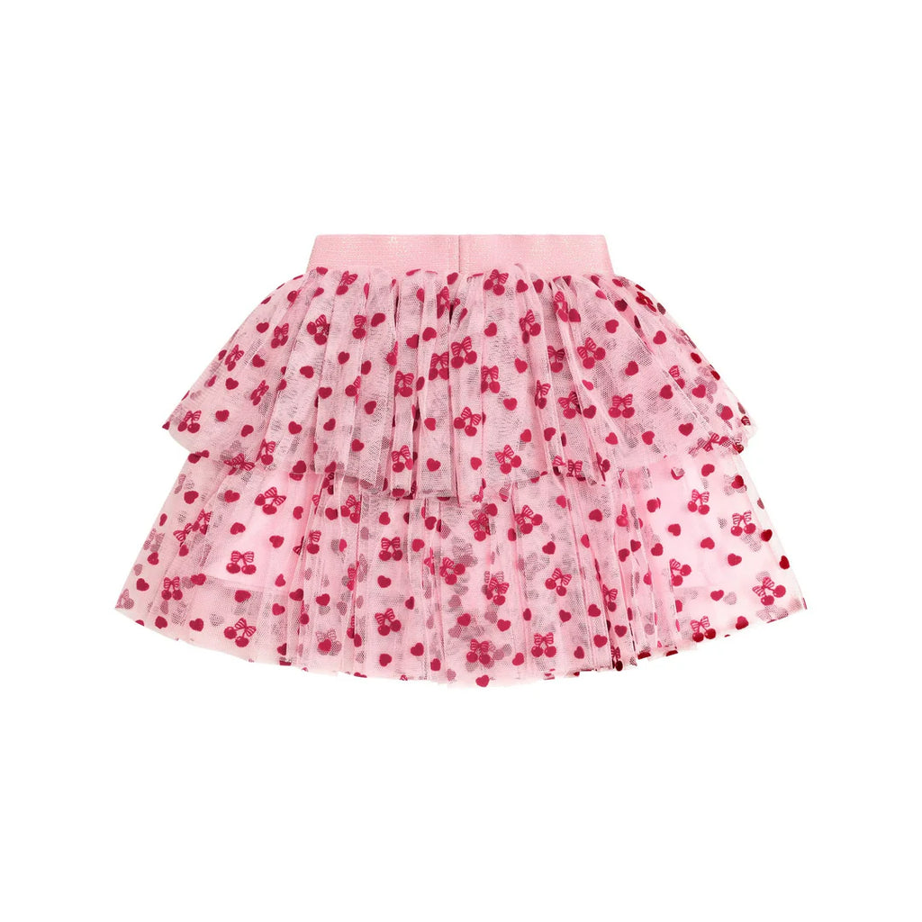 Huxbaby Cherry Pie Tulle Skirt - Apricot