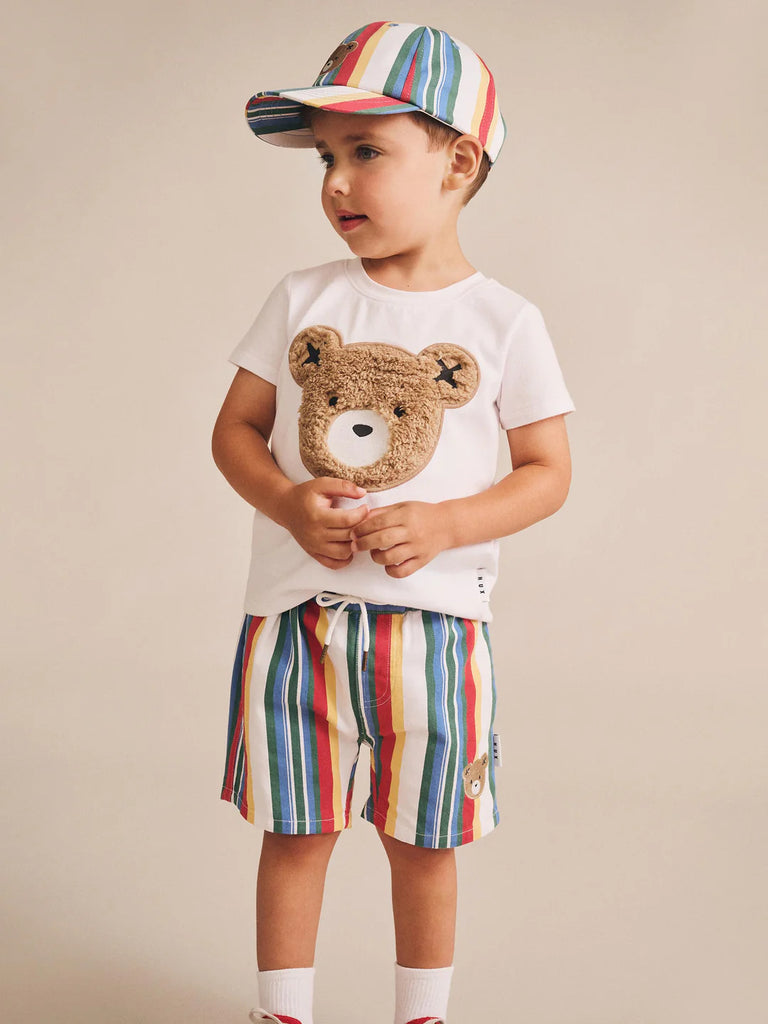 Huxbaby Furry Huxbear Crisp White Tee - White