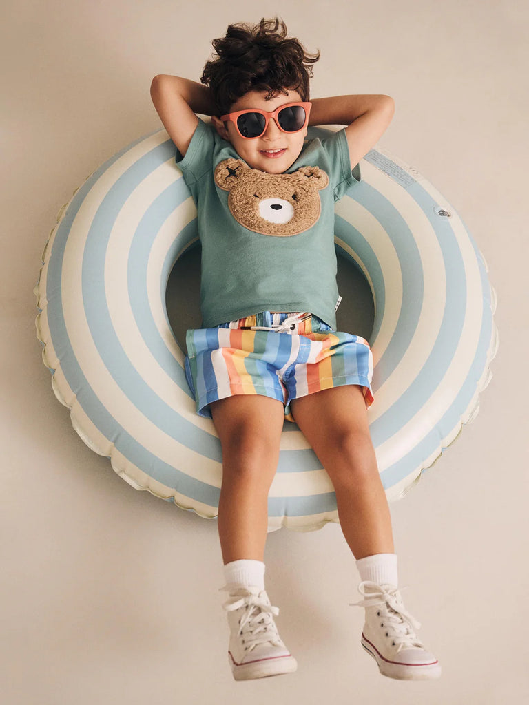 Huxbaby Furry Huxbear Tee - Granite Green