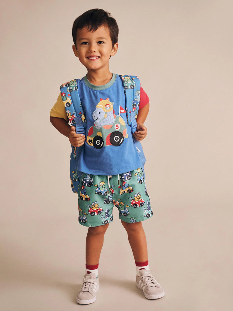 Huxbaby Racer Dino Boxy Tee - Multi