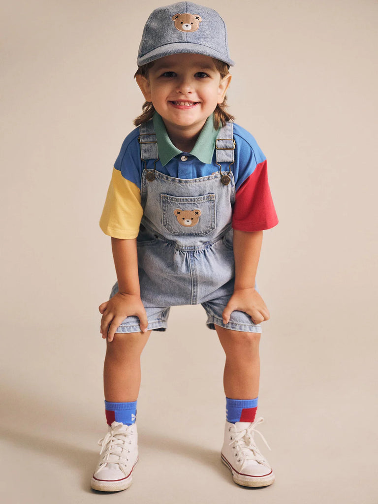Huxbaby Colour Block Boxy Polo Tee - Multi