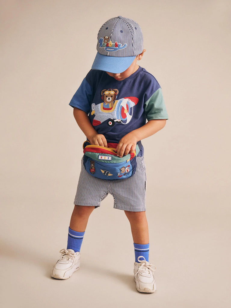 Huxbaby Classic Stripe Chino Shorts - Navy/Almond Milk