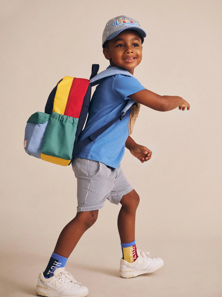 Huxbaby Classic Stripe Chino Shorts - Navy/Almond Milk