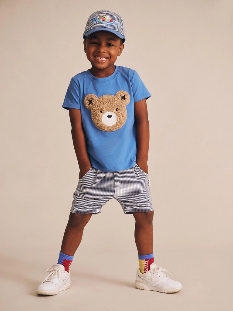 Huxbaby Classic Stripe Chino Shorts - Navy/Almond Milk